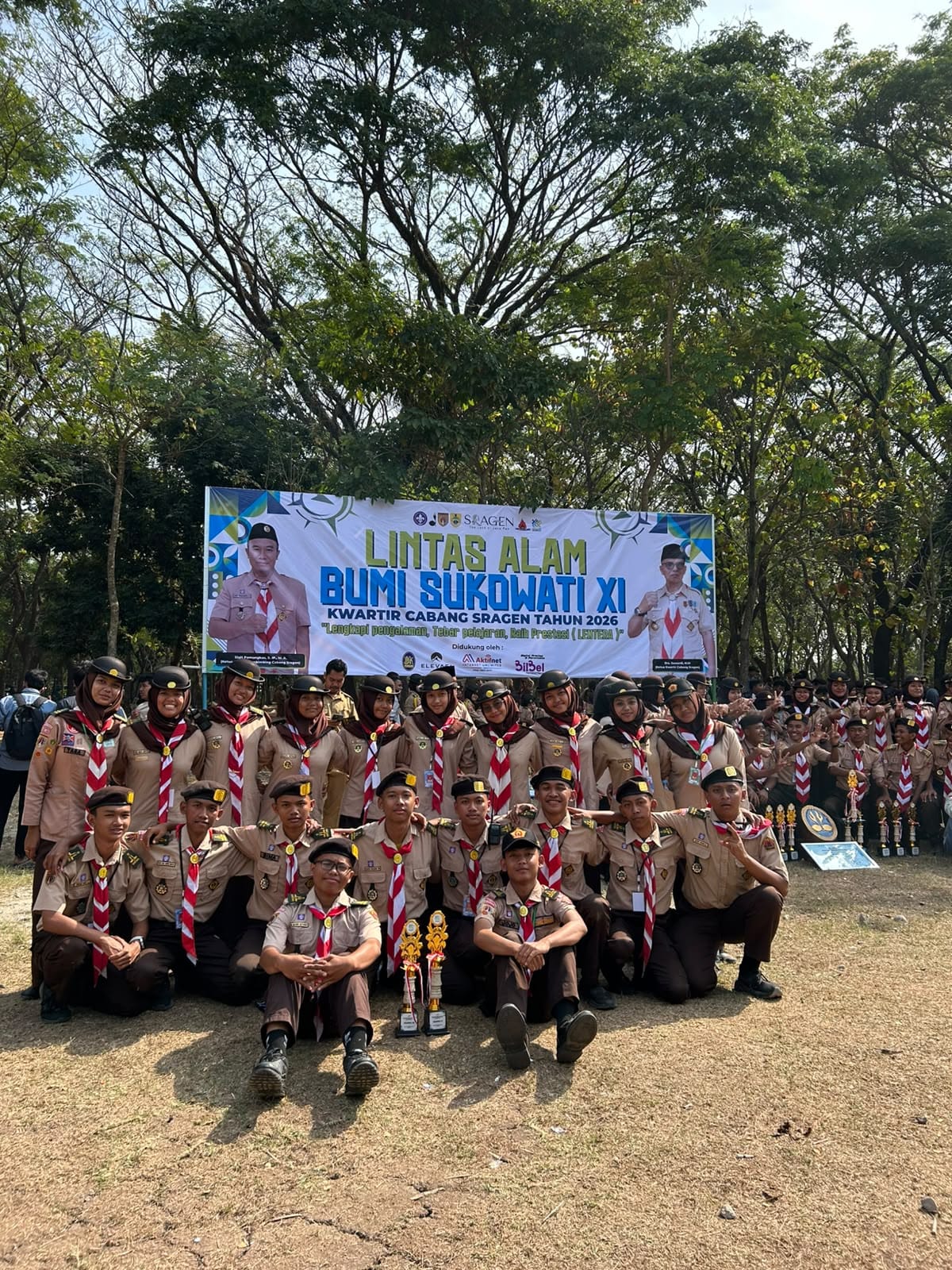 Kontingen Pramuka MAN 1 Sragen Raih Dua Gelar Juara pada Lintas Alam Bumi Sukowati XI