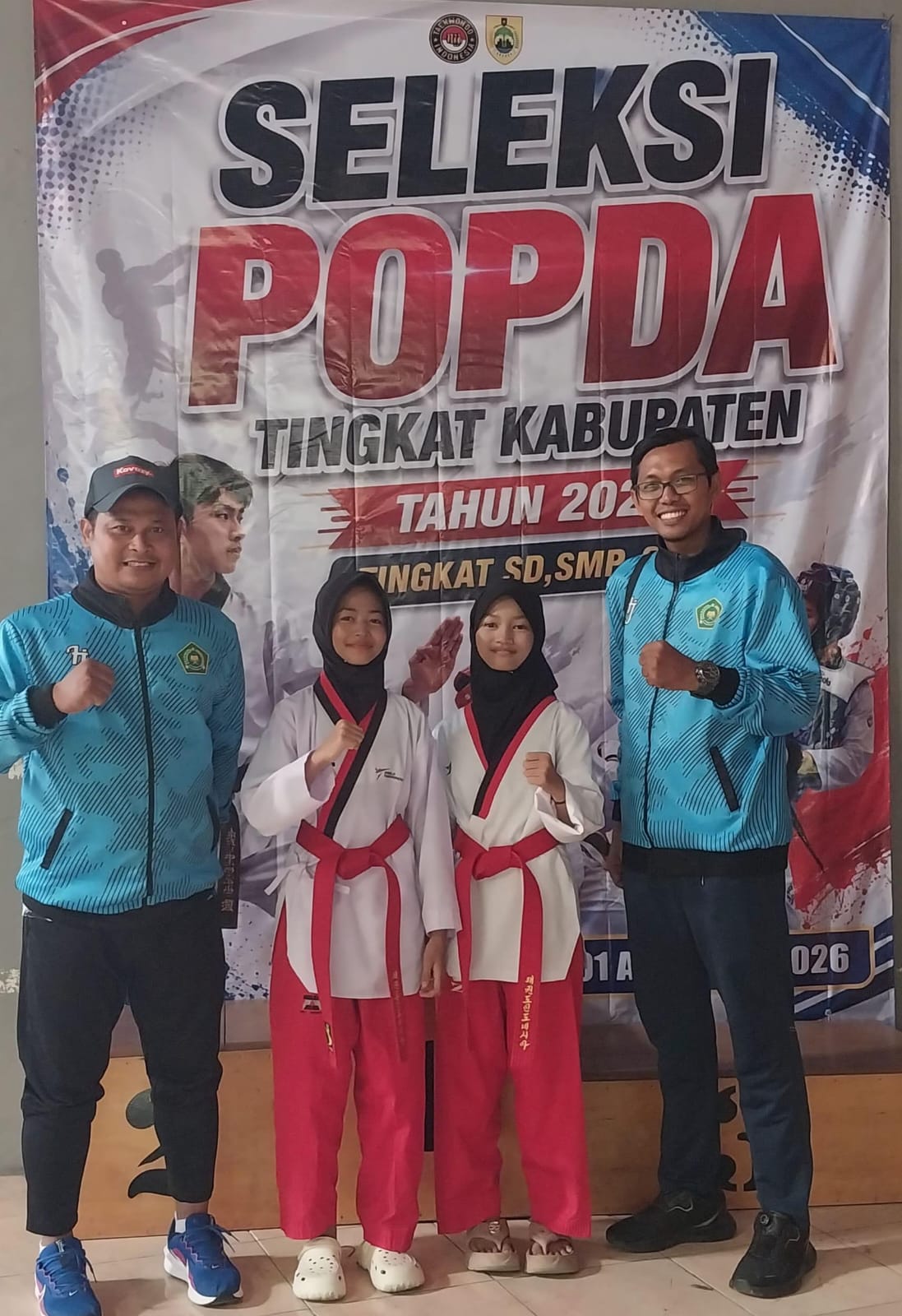 Bangga! Dua Siswi MTsN 8 Sragen Raih Prestasi Taekwondo di POPDA Kabupaten Sragen