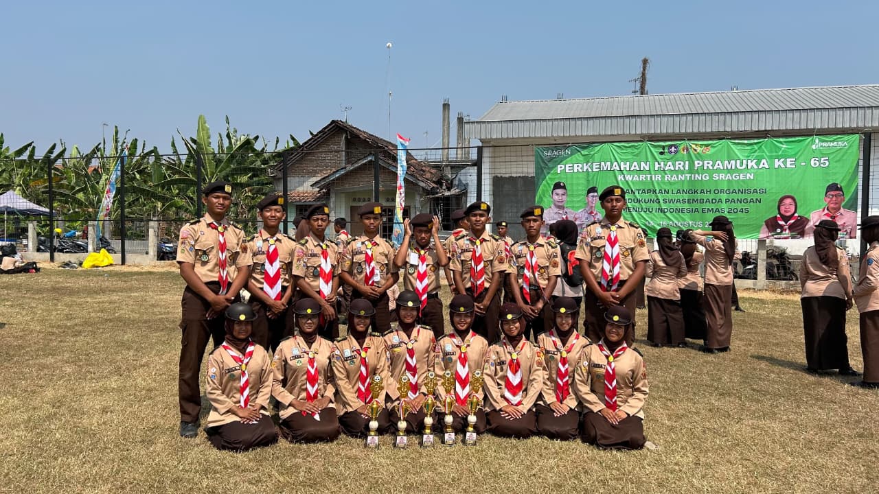 Tampil Impresif, Kontingen MAN 1 Sragen Borong 5 Piala di Raimuna Ranting Kwarran Sragen 2026
