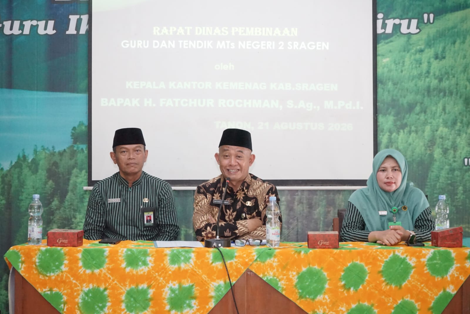Kakankemenag Sragen Tekankan Lima Budaya Kerja dalam Pembinaan GTK MTsN 2 Sragen