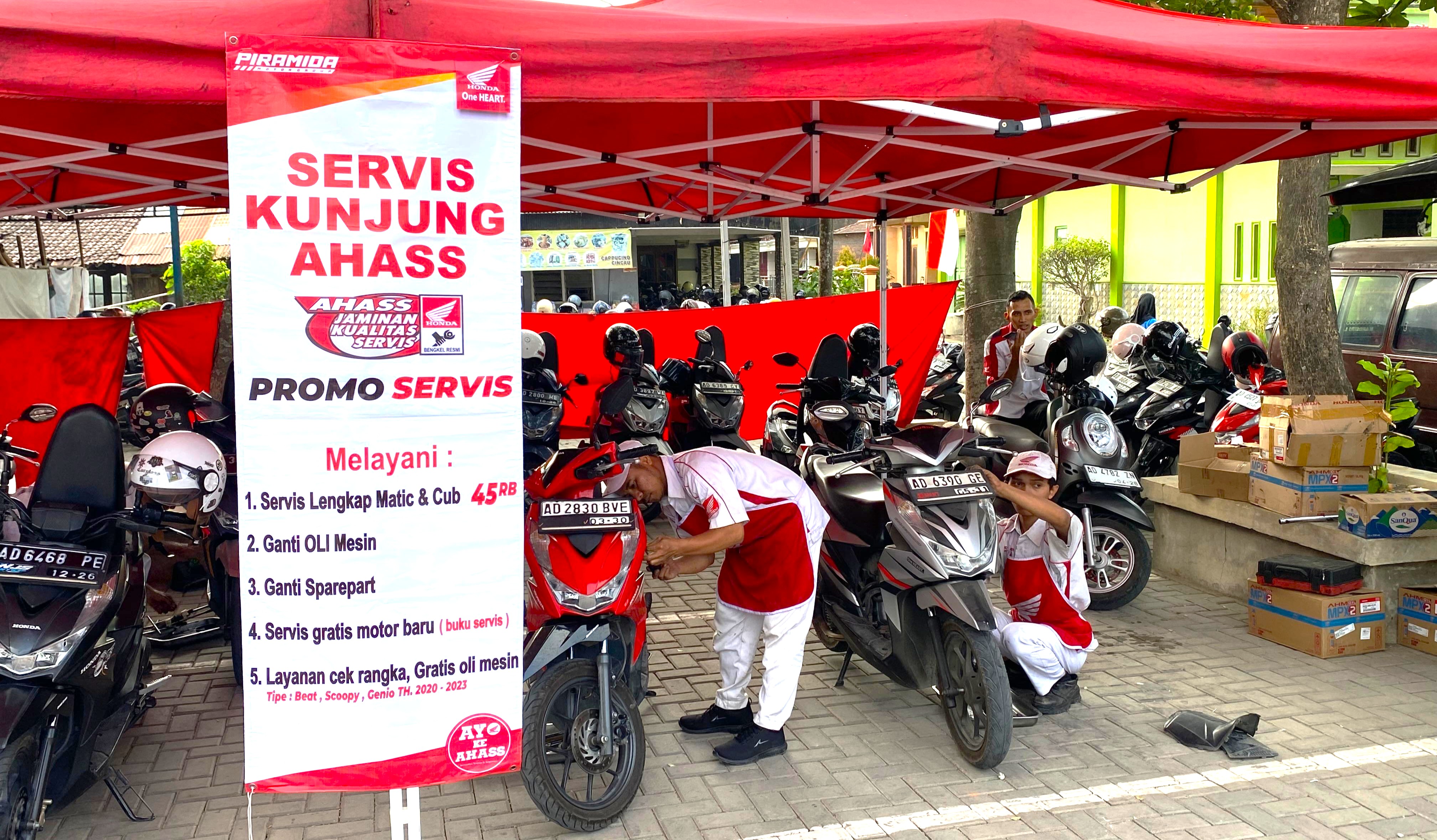 Tingkatkan Keselamatan Berkendara, MAN 2 Sragen Bersama AHASS Motor Gelar Pemeriksaan Kendaraan dan Servis Gratis