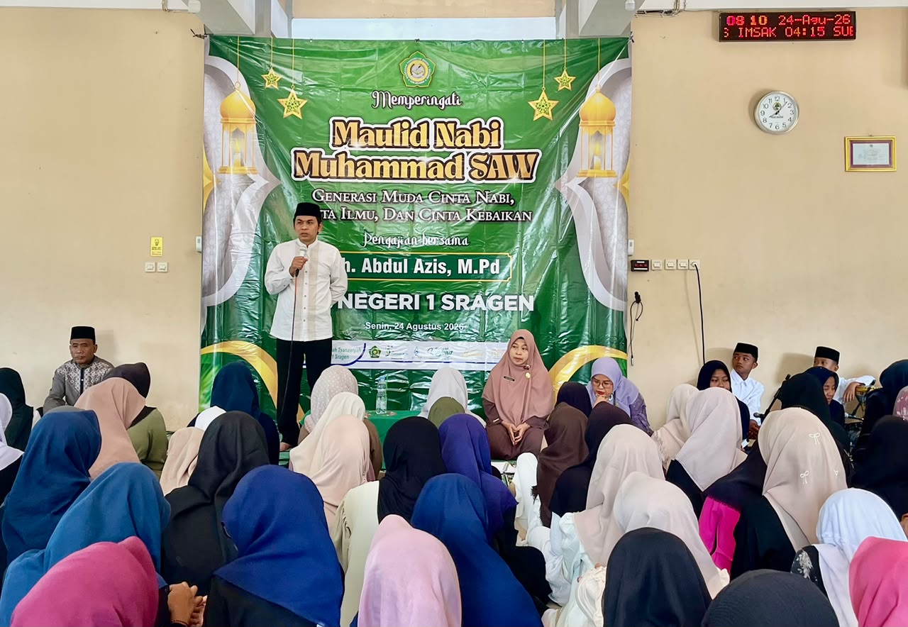 Peringati Maulid Nabi Muhammad Saw., MTsN 1 Sragen Tanamkan Semangat Cinta Nabi, Ilmu, dan Kebaikan