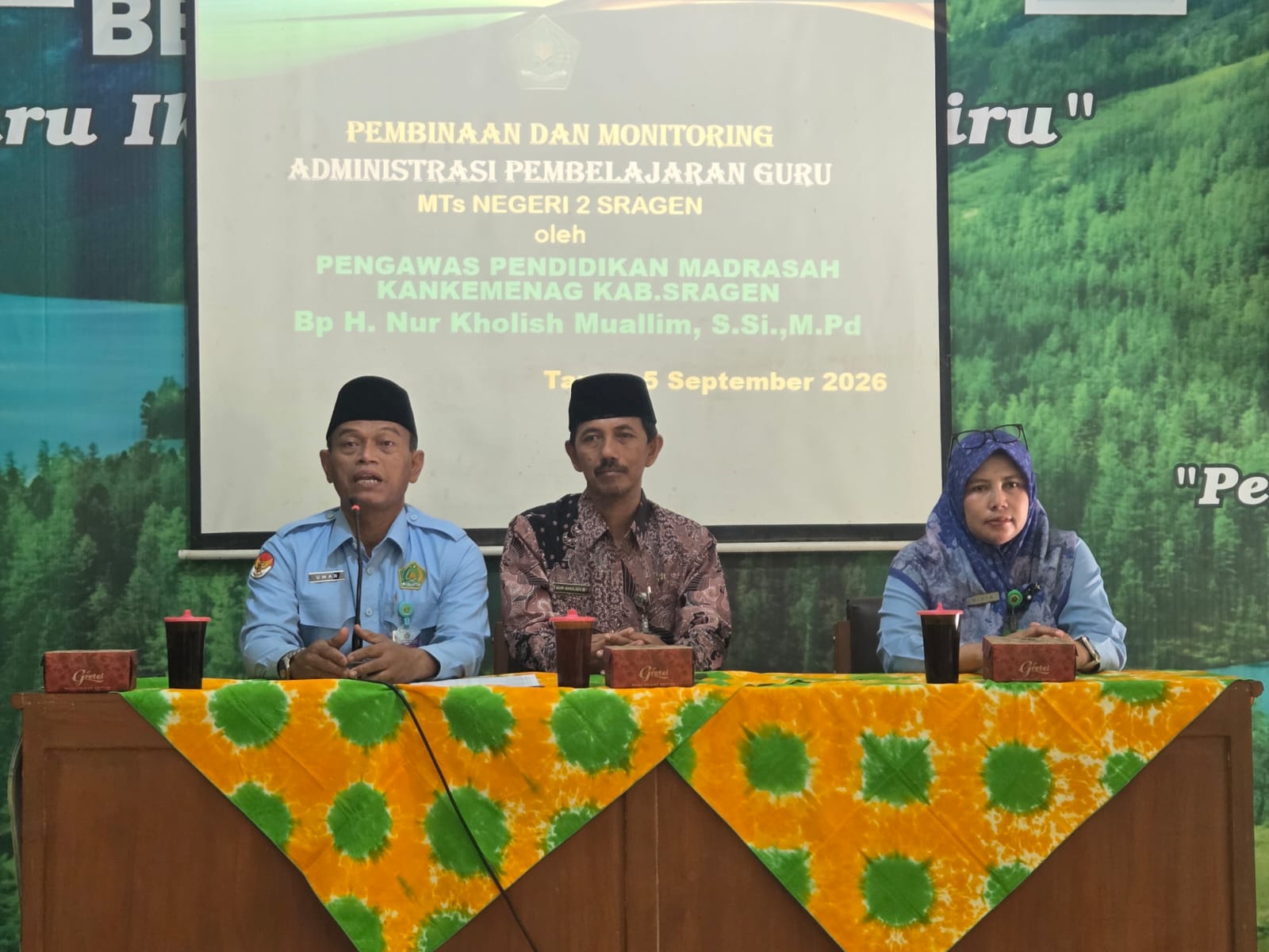 Pengawas Madrasah Dorong Guru MTsN 2 Sragen Tingkatkan Kualitas Pembelajaran dan Administrasi