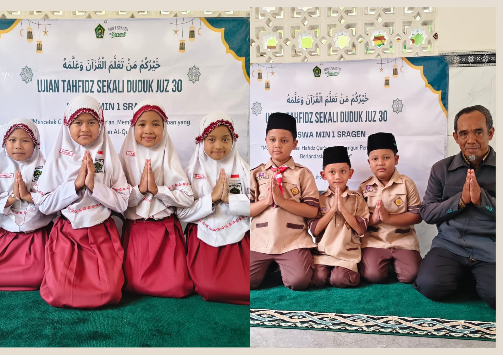 Kecil Usianya, Besar Hafalannya: 7 Siswa Kelas 2 Tahfidz MIN 1 Sragen Tuntaskan Ujian Hafalan Juz 30 Sekali Duduk