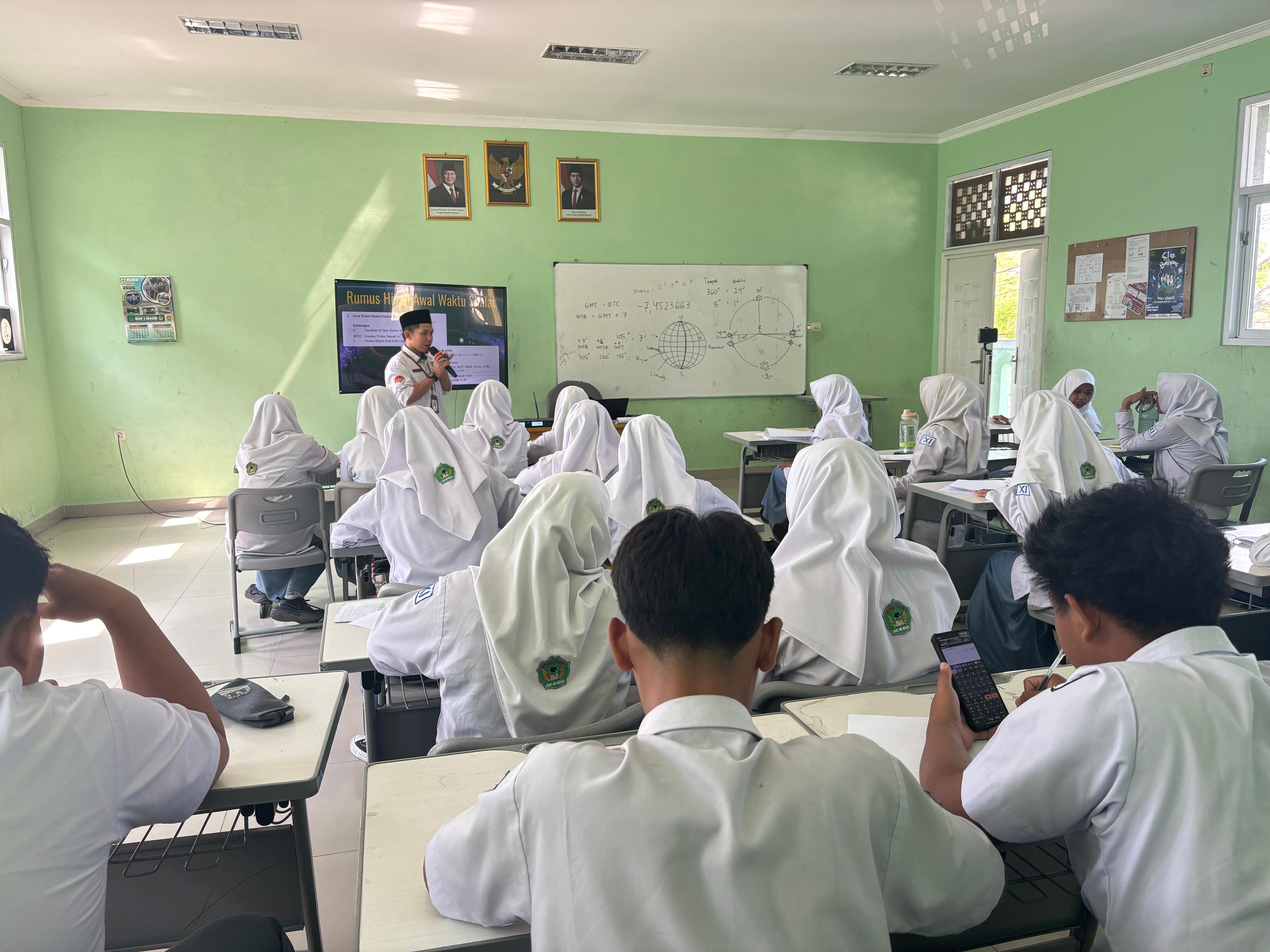 Kasfa MAN 3 Sragen Dalami Cara Hitung Waktu Salat lewat Ilmu Falak