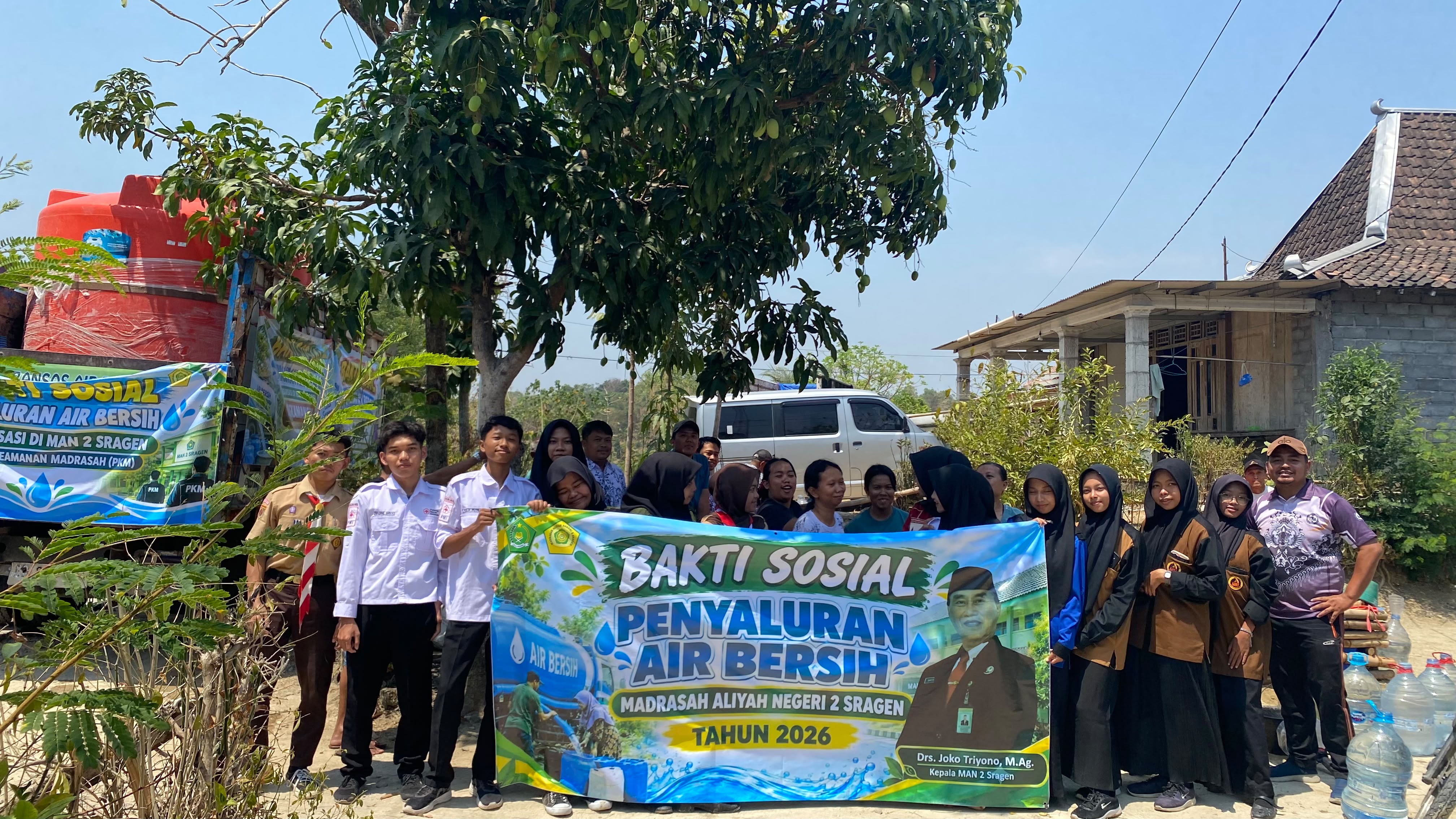 Dari Madrasah untuk Sesama, MAN 2 Sragen Salurkan Air Bersih sebagai Bentuk Cinta diri dan Sesama