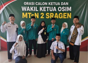 Adu Gagasan Dua Paslon Warnai Orasi OSIM MTsN 2 Sragen