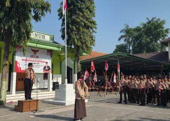 MTsN 2 Sragen Gelar Persami Sambut Anggota Baru Penggalang Gudep 19.007-19.008