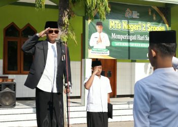 Santri Menguatkan Negeri, MTsN 2 Sragen Gelar Upacara Hari Santri 2026
