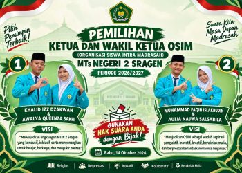 Ajarkan Demokrasi, MTsN 2 Sragen Laksanakan Pemilu OSIM